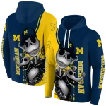 michigan wolverines jack skellington blue hoodie best selling