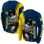michigan wolverines jack skellington blue hoodie best selling