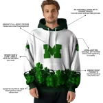 michigan wolverines lucky motif white green hoodie best selling