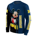 michigan wolverines mickey mouse blue black hoodie best selling