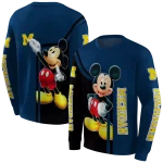 michigan wolverines mickey mouse blue black hoodie best selling