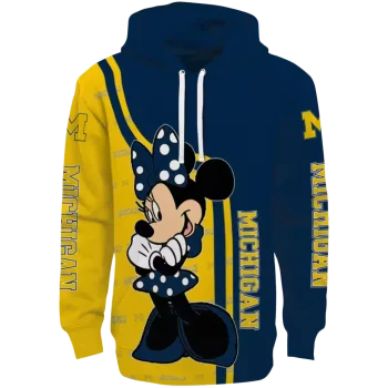 michigan wolverines minnie mouse blue hoodie best selling