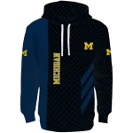 michigan wolverines monogram pattern blue hoodie best selling