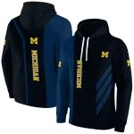 michigan wolverines monogram pattern blue hoodie best selling