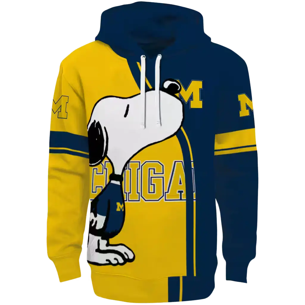 michigan wolverines playful snoopy blue hoodie best selling michigan wolverines playful snoopy blue hoodie best selling