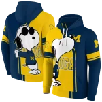 michigan wolverines playful snoopy blue hoodie best selling