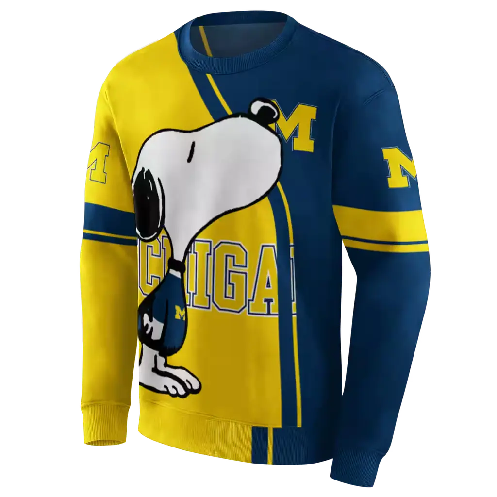 michigan wolverines playful snoopy blue hoodie new arrival michigan wolverines playful snoopy blue hoodie new arrival
