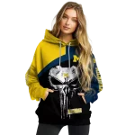 michigan wolverines skull punisher maize black hoodie best selling