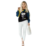 michigan wolverines skull punisher maize black hoodie best selling