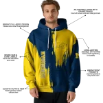 michigan wolverines splatter effect blue hoodie best selling