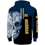 michigan wolverines sugar skull blue black hoodie best selling