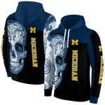 michigan wolverines sugar skull blue black hoodie best selling
