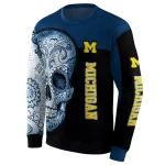 michigan wolverines sugar skull blue black hoodie best selling