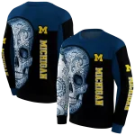 michigan wolverines sugar skull blue black hoodie best selling