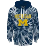 michigan wolverines tie dye pattern blue hoodie best selling