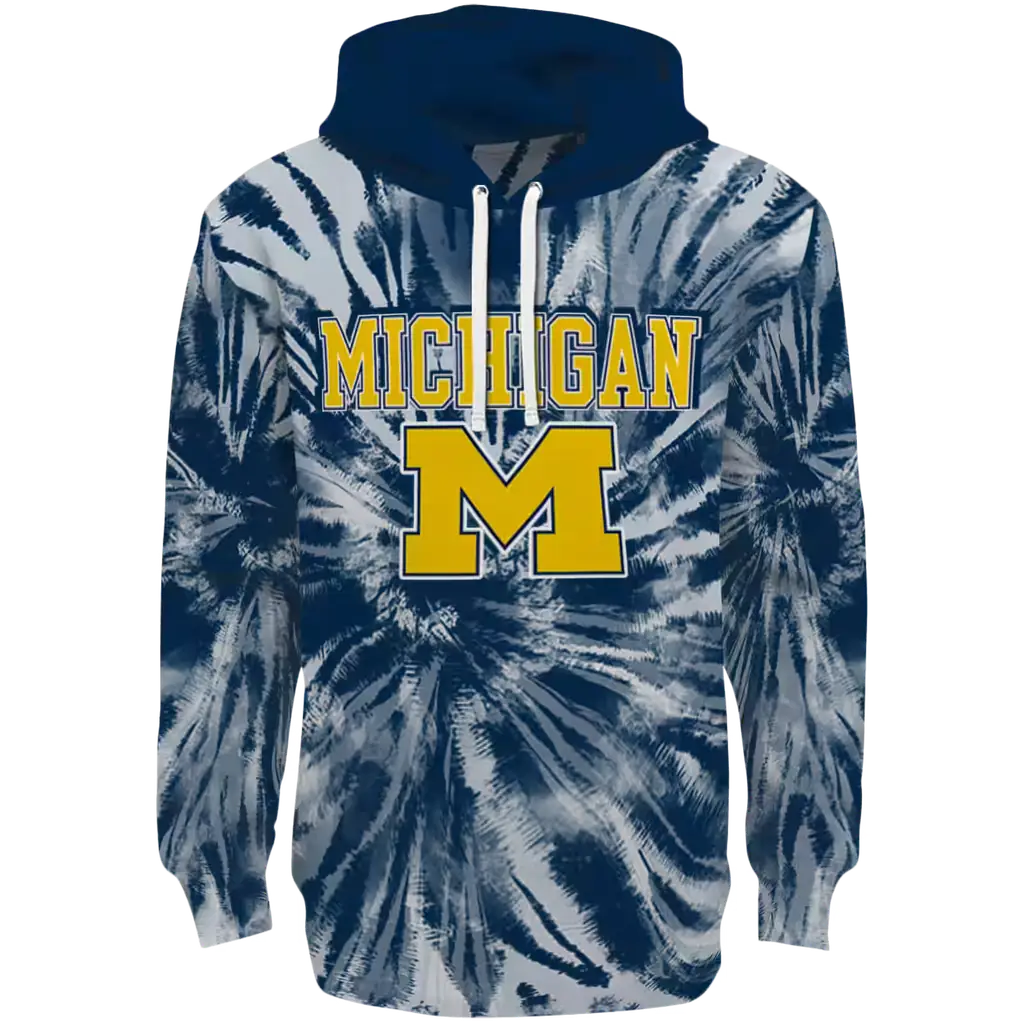 michigan wolverines tie dye pattern blue hoodie best selling michigan wolverines tie dye pattern blue hoodie best selling