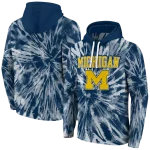 michigan wolverines tie dye pattern blue hoodie best selling