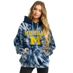 michigan wolverines tie dye pattern blue hoodie best selling