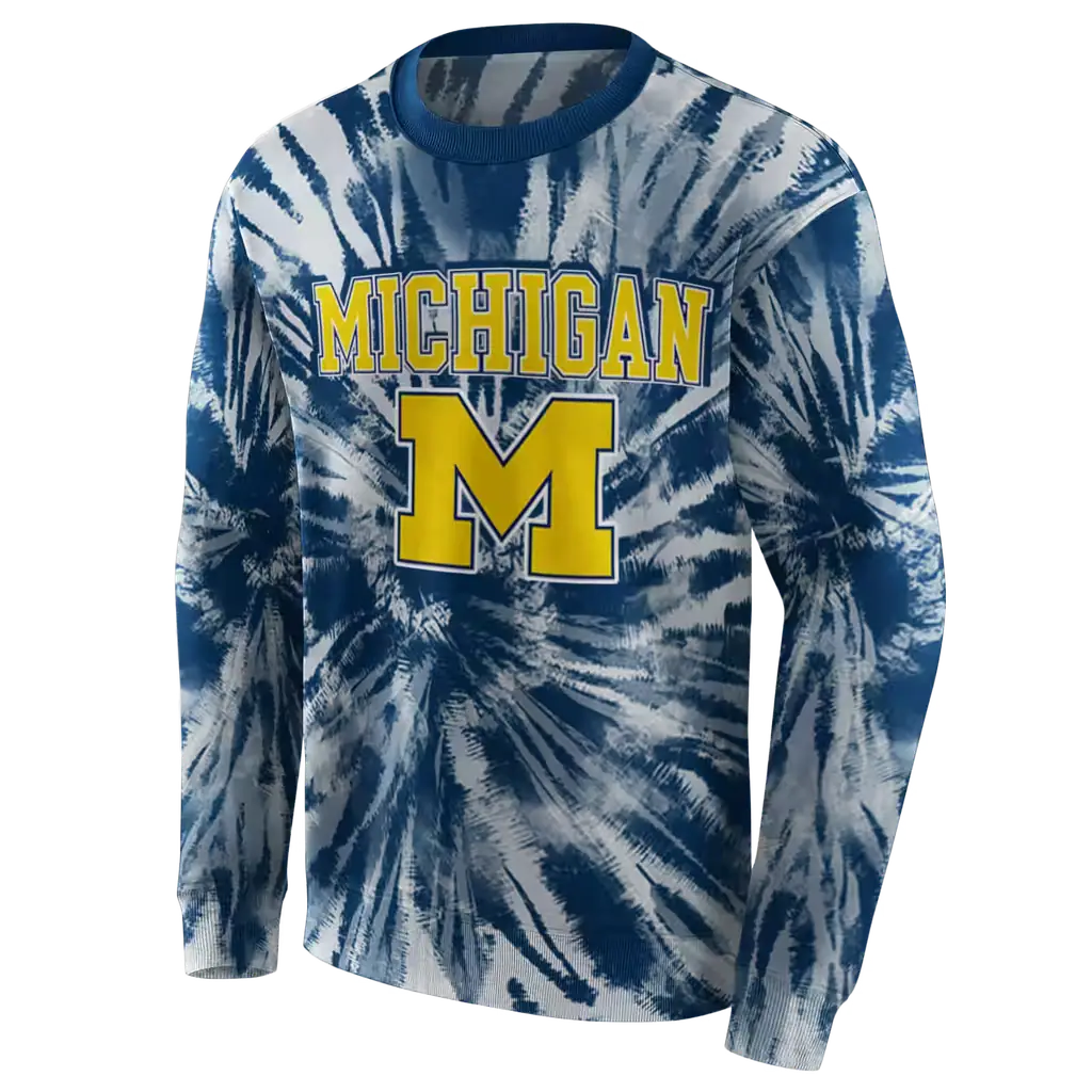 michigan wolverines tie dye pattern blue hoodie new arrival michigan wolverines tie dye pattern blue hoodie new arrival