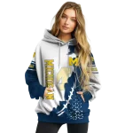 michigan wolverines triangular pattern blue white hoodie best selling