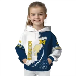michigan wolverines triangular pattern blue white hoodie best selling