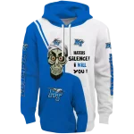 middle tennessee blue raiders achmed skull blue hoodie best selling