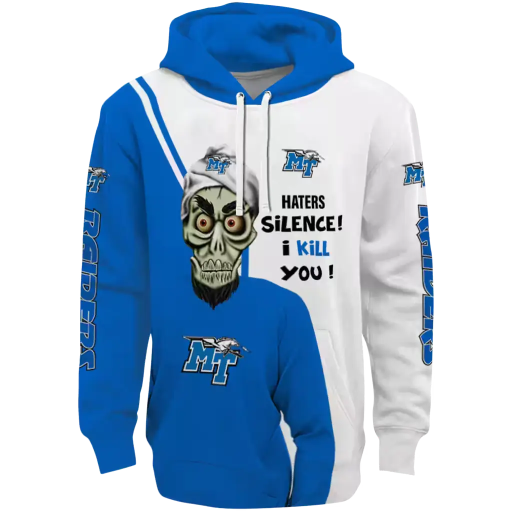 middle tennessee blue raiders achmed skull blue hoodie best selling middle tennessee blue raiders achmed skull blue hoodie best selling
