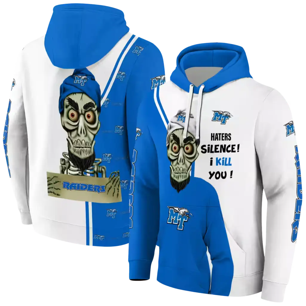 middle tennessee blue raiders achmed skull blue hoodie fashion forward middle tennessee blue raiders achmed skull blue hoodie fashion forward