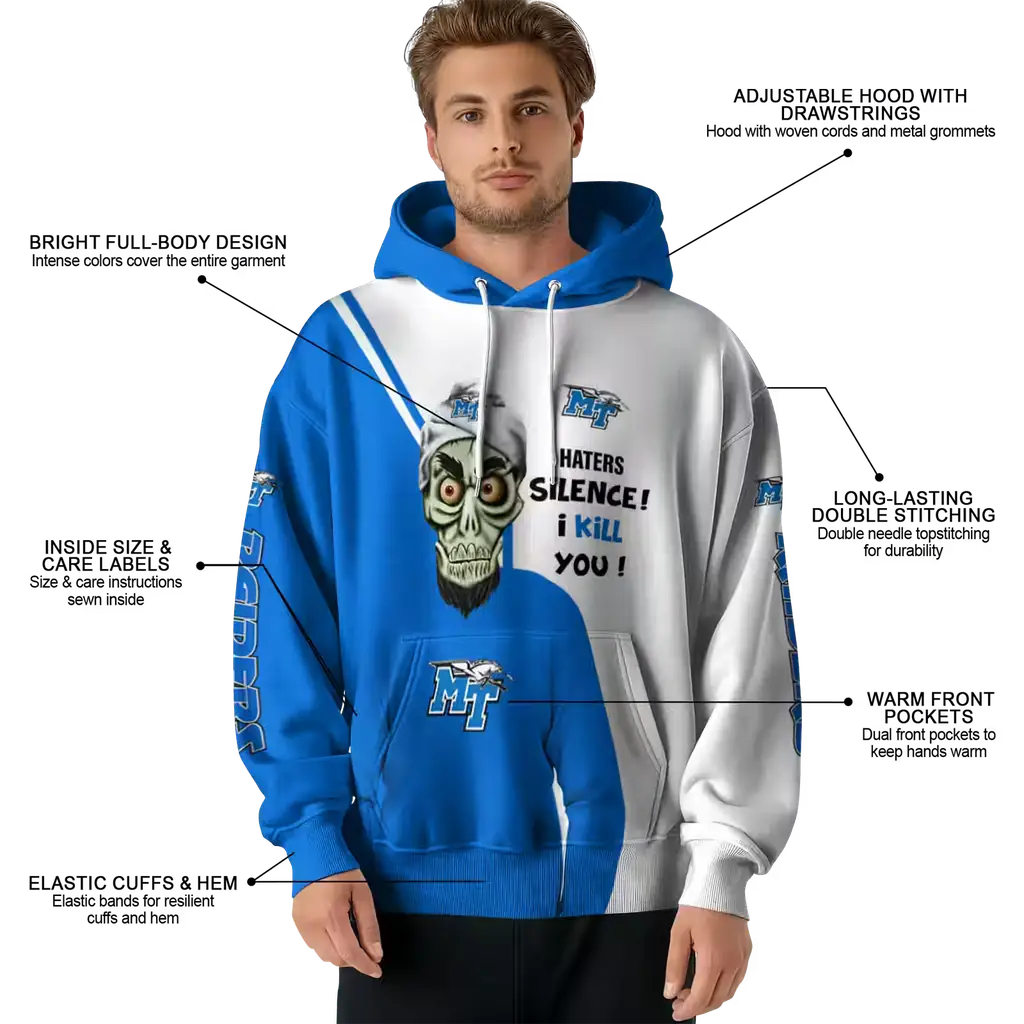middle tennessee blue raiders achmed skull blue hoodie latest model middle tennessee blue raiders achmed skull blue hoodie latest model