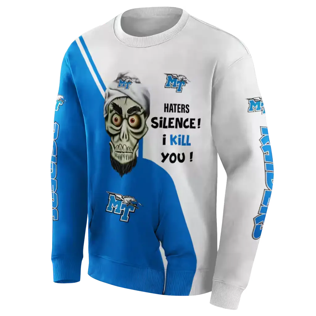 middle tennessee blue raiders achmed skull blue hoodie new arrival middle tennessee blue raiders achmed skull blue hoodie new arrival