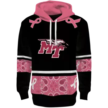middle tennessee blue raiders awareness ribbon black pink hoodie best selling
