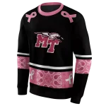 middle tennessee blue raiders awareness ribbon black pink hoodie best selling