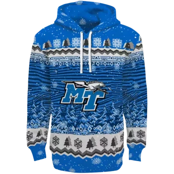 middle tennessee blue raiders christmas trees blue hoodie best selling