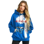 middle tennessee blue raiders football heartbeat blue hoodie best selling