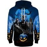 middle tennessee blue raiders halloween vibes blue black hoodie best selling