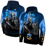 middle tennessee blue raiders halloween vibes blue black hoodie best selling