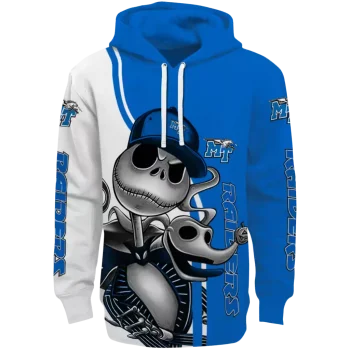 middle tennessee blue raiders jack skellington blue hoodie best selling