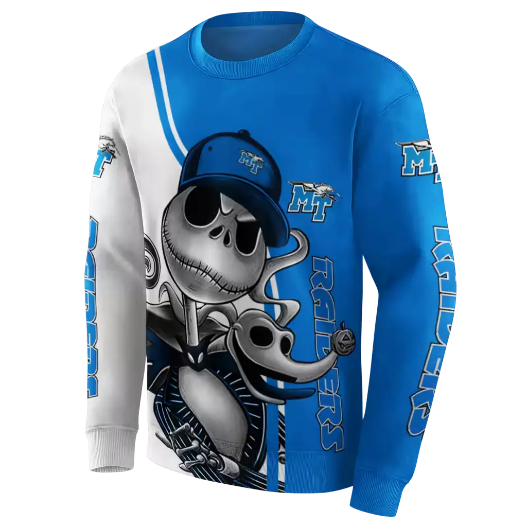 middle tennessee blue raiders jack skellington blue hoodie new arrival middle tennessee blue raiders jack skellington blue hoodie new arrival