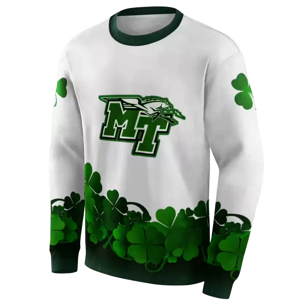 middle tennessee blue raiders lucky motif white green hoodie new arrival middle tennessee blue raiders lucky motif white green hoodie new arrival