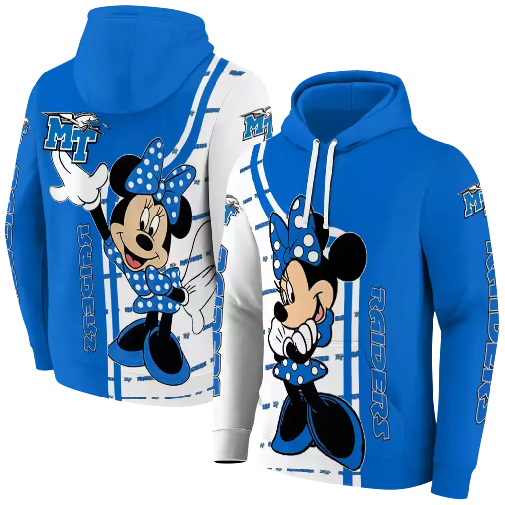 middle tennessee blue raiders minnie mouse blue hoodie fashion forward middle tennessee blue raiders minnie mouse blue hoodie fashion forward
