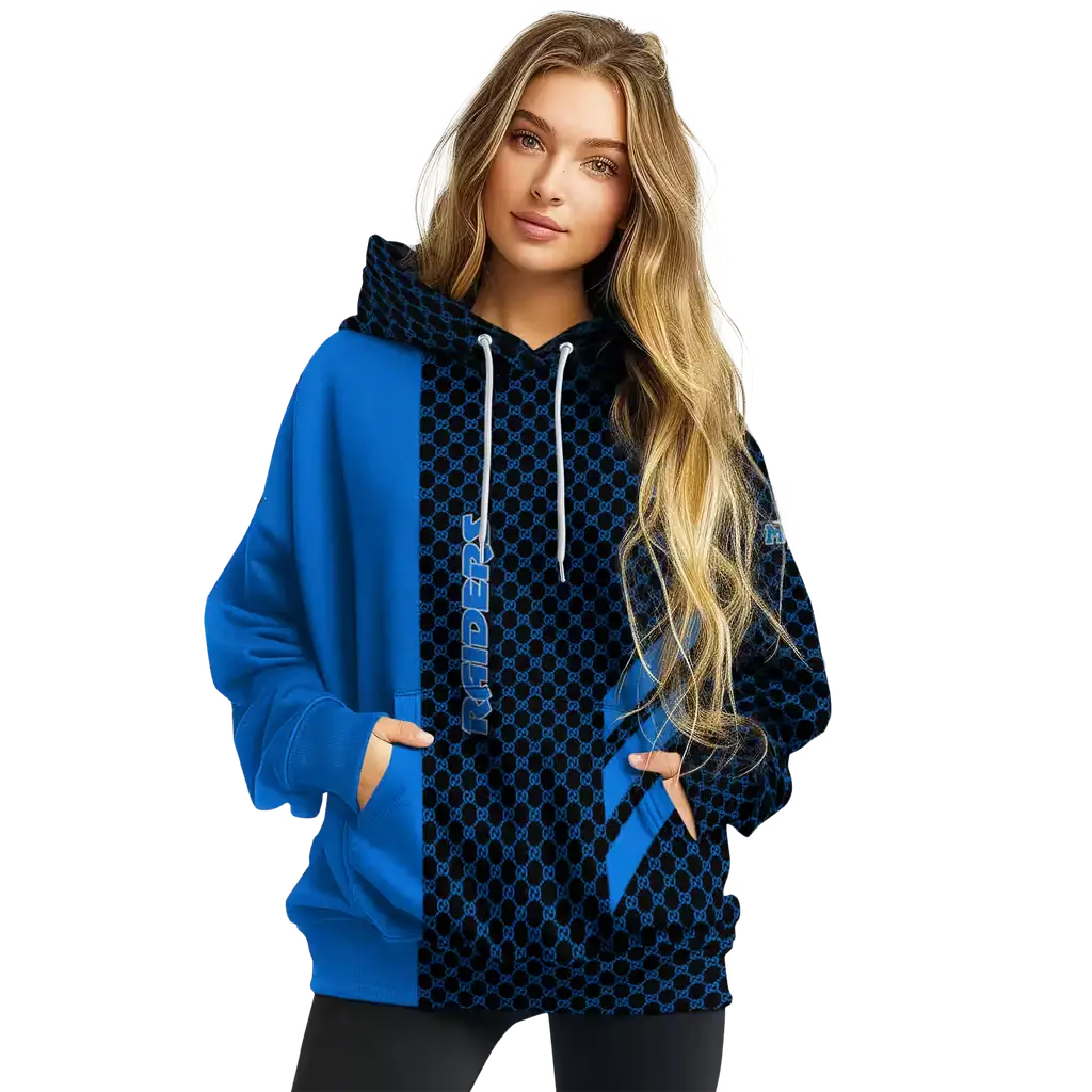 middle tennessee blue raiders monogram pattern blue hoodie high quality middle tennessee blue raiders monogram pattern blue hoodie high quality