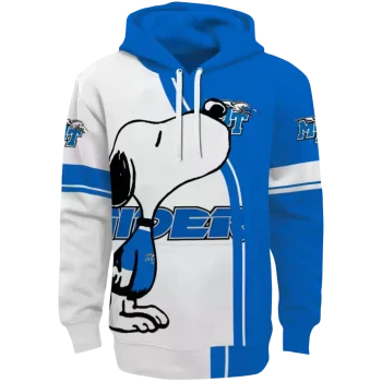 middle tennessee blue raiders playful snoopy blue hoodie best selling