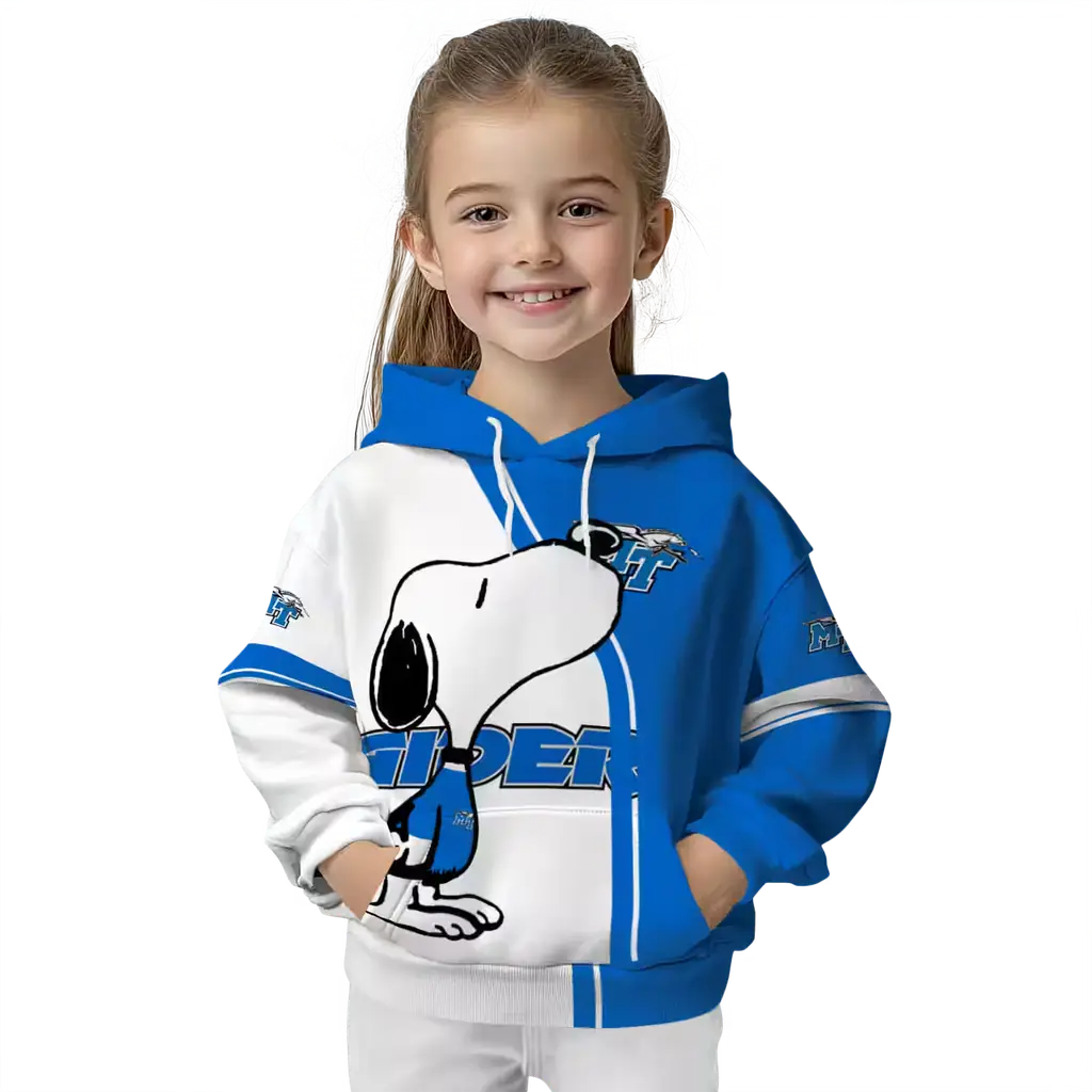 middle tennessee blue raiders playful snoopy blue hoodie top rated middle tennessee blue raiders playful snoopy blue hoodie top rated