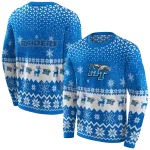 middle tennessee blue raiders reindeer motif blue hoodie best selling