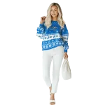 middle tennessee blue raiders reindeer motif blue hoodie best selling