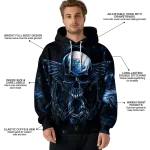 middle tennessee blue raiders skull artwork blue black hoodie best selling
