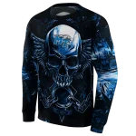 middle tennessee blue raiders skull artwork blue black hoodie best selling