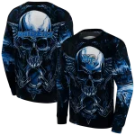 middle tennessee blue raiders skull artwork blue black hoodie best selling