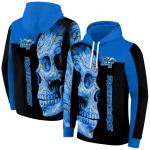 middle tennessee blue raiders skull motif blue black hoodie best selling