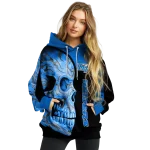middle tennessee blue raiders skull motif blue black hoodie best selling